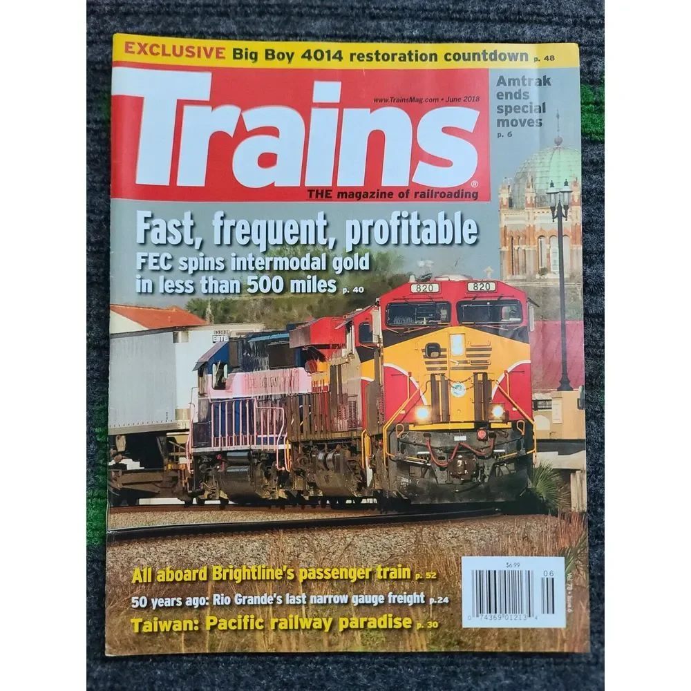 Trains Magazine 2018 Apr Thru Aug Locomotive Freight Travel Transport Coal Steam